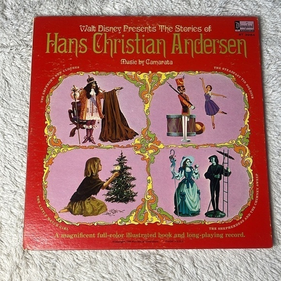 Walt Disney Presents The Stories Of Hans Christian Andersen 1967 Stereo LP - Picture 1 of 16
